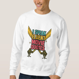 Sudadera Hablo de películas fluidas citas de arte neón de H