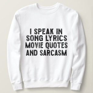 Sudadera Hablo En Citas De Cine De Letras Y Sarcasmo De Can