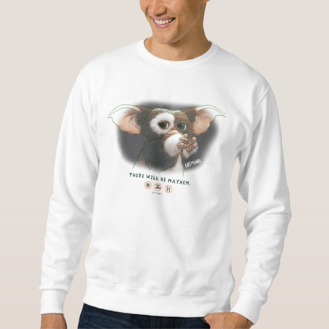 Sudadera Habrá Caos con Gizmo (Anverso)