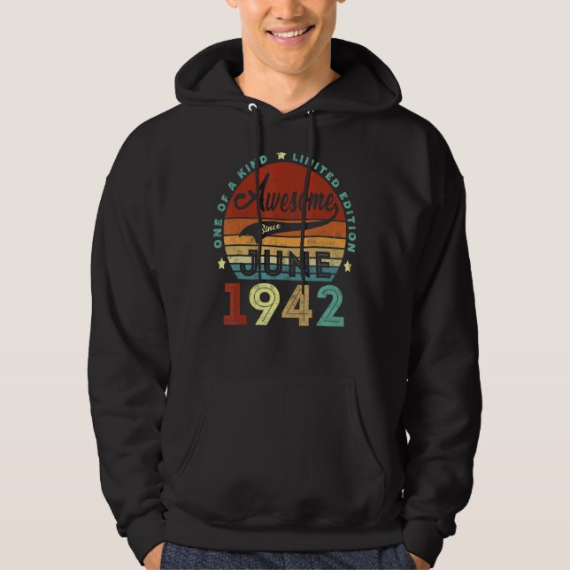 Sudadera Hace 80 años que es increíble desde junio de 1942 (Anverso)