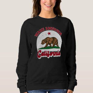 Sudadera Hacer a Estados Unidos California un retro azul pr