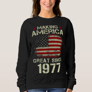 Sudadera Hacer a Estados Unidos grande desde 1977 45º nacim