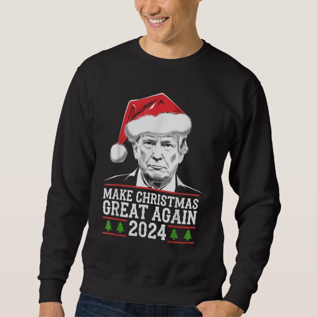 Sudadera Hacer a los Navidades grandes de nuevo Santa Funny (Anverso)