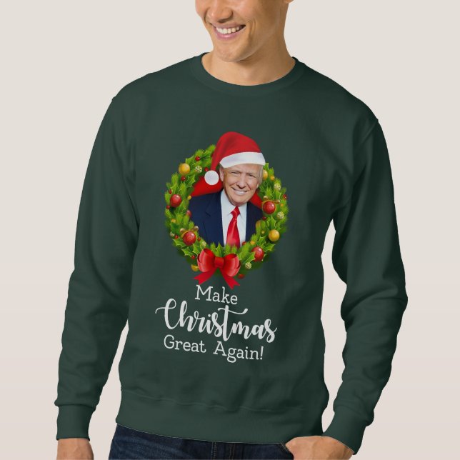 Sudadera Hacer grandes a los Navidades de nuevo Trump regal (Anverso)
