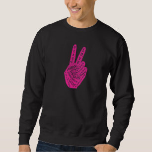 Sudadera Hacer la paz, no la guerra, mano de paz 5