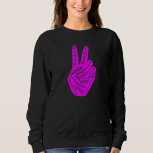 Sudadera Hacer la paz, no la guerra, mano de paz 5