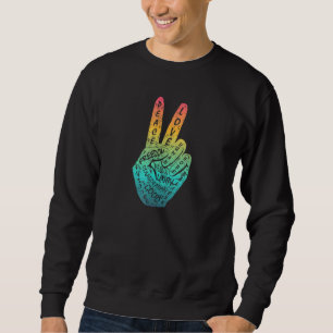 Sudadera Hacer la paz, no la guerra, mano de paz 7