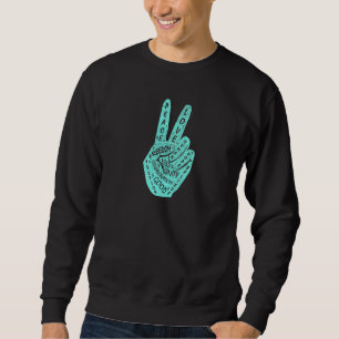 Sudadera Hacer la paz, no la guerra, mano de paz 7