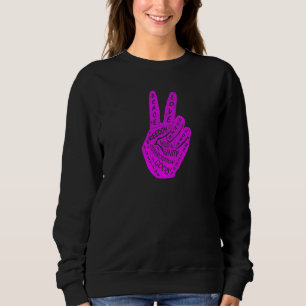 Sudadera Hacer la paz, no la guerra, mano de paz 9