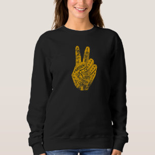 Sudadera Hacer la paz no la guerra Rótulo de mano de la paz