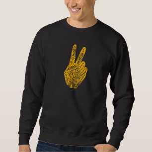 Sudadera Hacer la paz no la guerra Rótulo de mano de la paz
