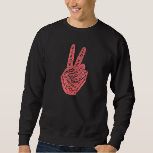 Sudadera Hacer la paz no la guerra Rótulo de mano de paz