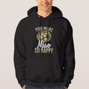 Sudadera Haces a Miso tan feliz divertido bollo de comida
