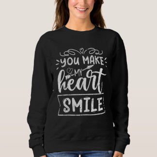 Sudadera Haces que mi corazón sonría Pareja coincidente Amo