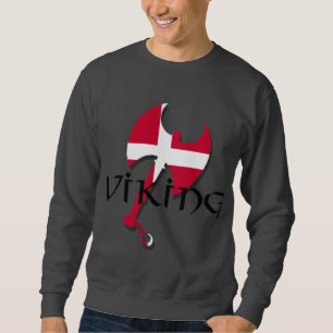 Sudadera Hacha de la bandera de Viking Dinamarca del danés