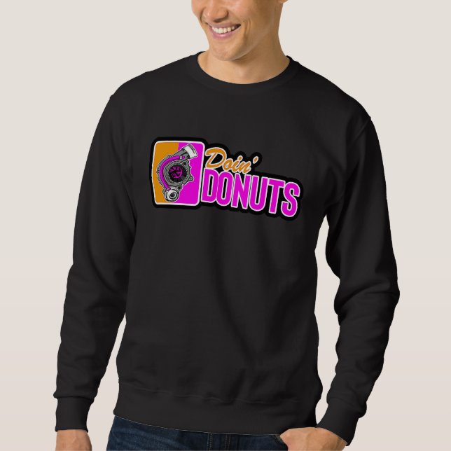 Sudadera Haciendo Donas Derrape de Coche Amantes del Tuning (Anverso)