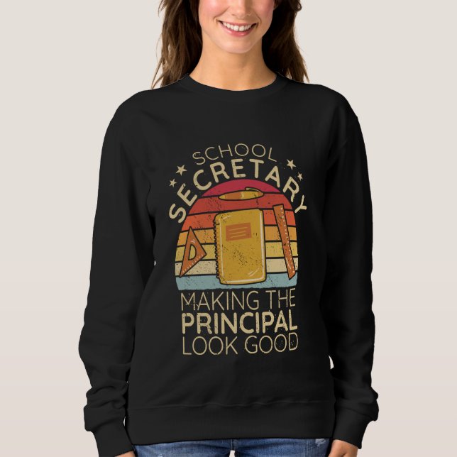 Sudadera Haciendo que la directora parezca buena retro escu (Anverso)