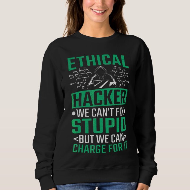 Sudadera Hacker Computer Code Ethacker Ciberseguridad (Anverso)