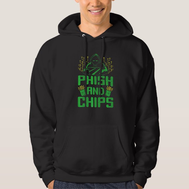 Sudadera Hacker Computer Code Phish Y Chips Ciberseguridad (Anverso)