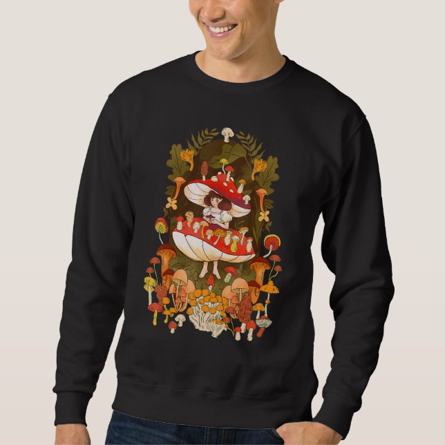 Sudadera Hada de hongo lindo Grunge Fairycore Cuento de had (Anverso)