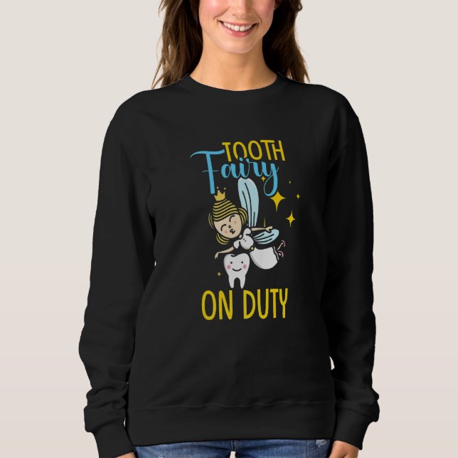 Sudadera Hada de los Dientes de Servicio  Dentista (Anverso)