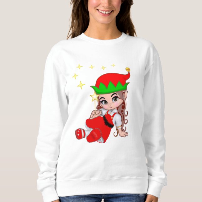 Sudadera Hada Elfa Linda con Estrellas (Anverso)