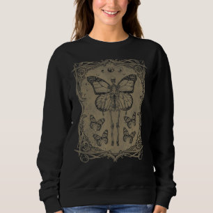 Sudadera Hada Grunge Fairycore Esqueleto Mariposa Gótico C