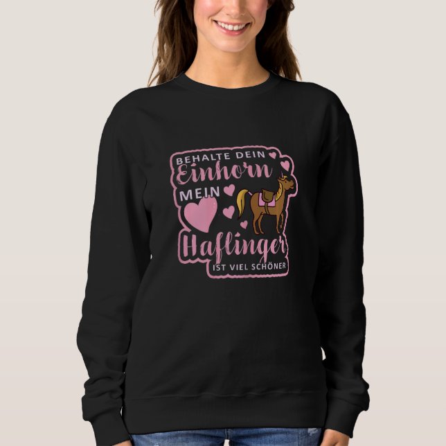 Sudadera Haflinger Caballo Para Chicas De Viaje Caballo (Anverso)