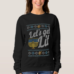 Sudadera Hagamos que la camiseta sea ligera, Ugly Hanukkah 