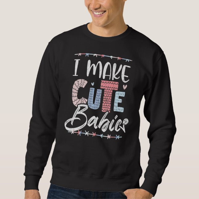 Sudadera Hago bebés lindos Padre 2019 Día Papá Gra (Anverso)