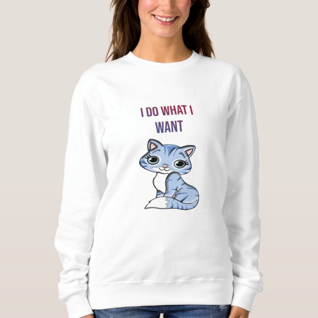Sudadera Hago lo que quiero - Gato (Anverso)
