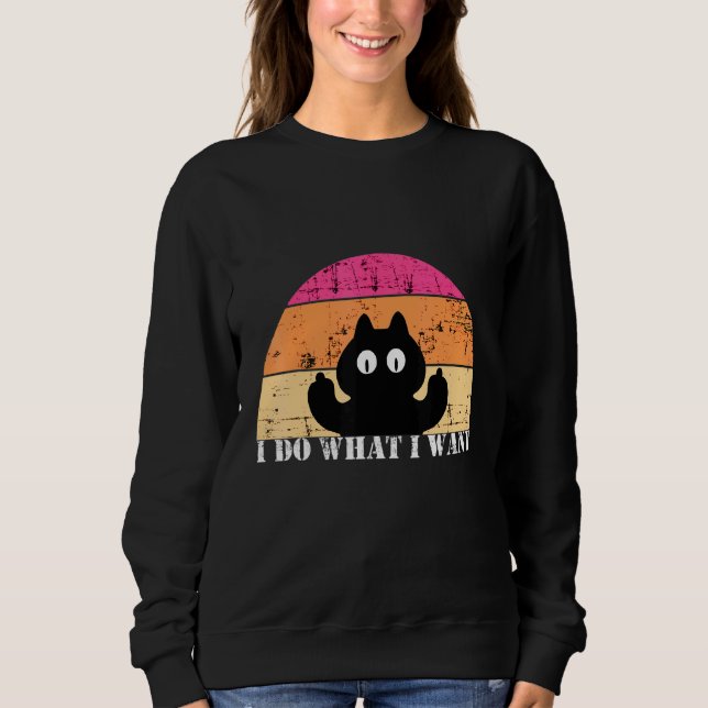 Sudadera Hago Lo Que Quiero Gato Tee Kitten Angry Paws Cat (Anverso)