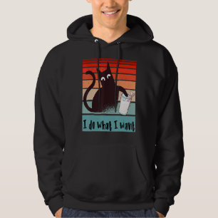 Sudadera Hago lo que quiero que un gato rebelde gracioso go
