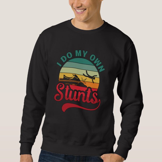 Sudadera Hago Mi Propio Stunts Jet Ski Retro Jet Skiting Je (Anverso)