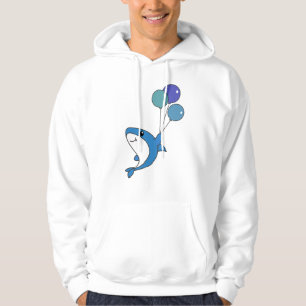 Sudadera Hai Fish Flies With Balloons Sweet Animals Shark