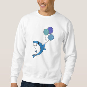 Sudadera Hai Fish Flies With Balloons Sweet Animals Shark