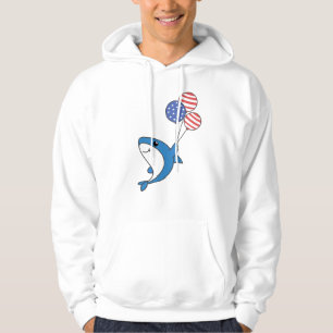 Sudadera Hai Flies Balloons USA Up Sweet Animals Shark Fish