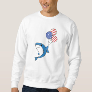 Sudadera Hai Flies Balloons USA Up Sweet Animals Shark Fish