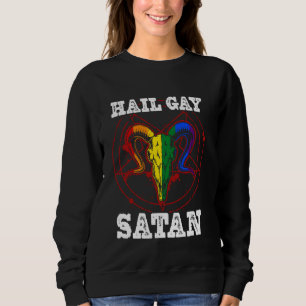 Sudadera Hail Gay Satan Gótico Gay Pride Baphomet Orgullo L