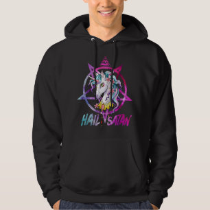 Sudadera Hail Satan Muerte de Unicornio Rave Arcoiris Metal