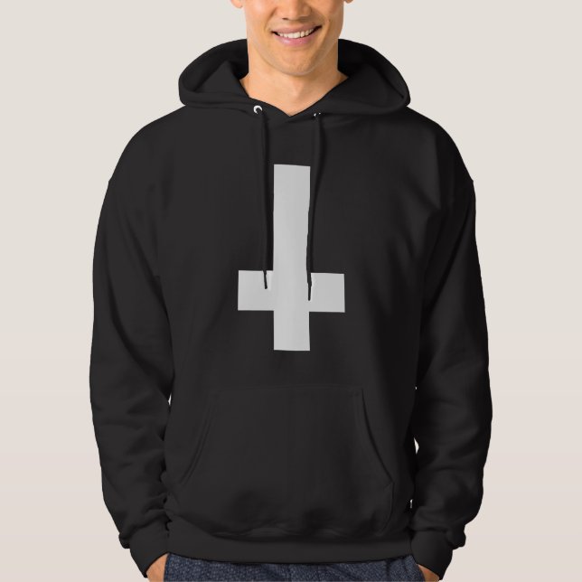 Sudadera Hail Satanás Hoodie - Pentagram cross - 666 - (Anverso)