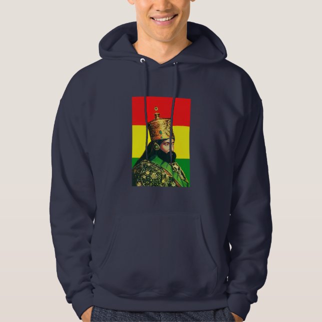 Sudadera Haile Selassie Jah Rastafari Reggae Rasta Roots  (Anverso)