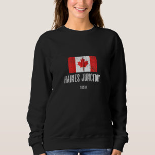 Sudadera Haines Junction Canadá Bandera canadiense Merch Zi