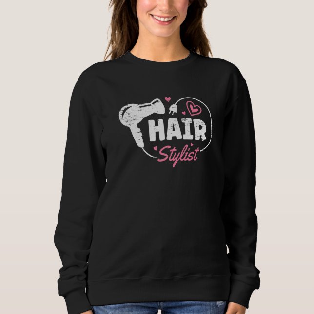 Sudadera Hair Stylist Scissor Barber Salon Hairstylist (Anverso)