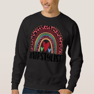 Sudadera Hairstylista mujeres arcoiris leopardo amor arcoir