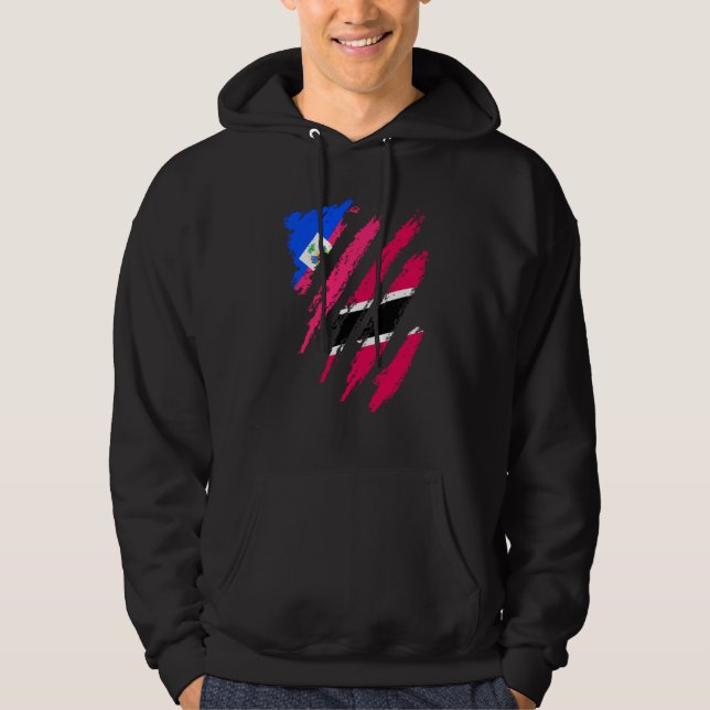 Sudadera Haiti Flag Trinidad&Tobago Grown Patriot Country S (Anverso)