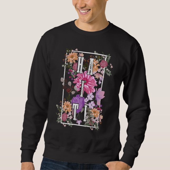 Sudadera Haití: Flores de cosecha floral haitiana (Anverso)