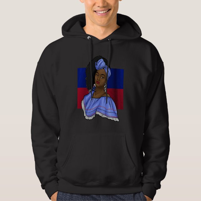 Sudadera Haiti Haitian Flag Day Creole Proud Woman Happy Ay (Anverso)