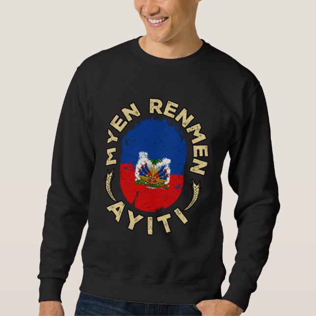 Sudadera Haiti Haitian Flag Day Proud Strong Ayiti Pride  1 (Anverso)