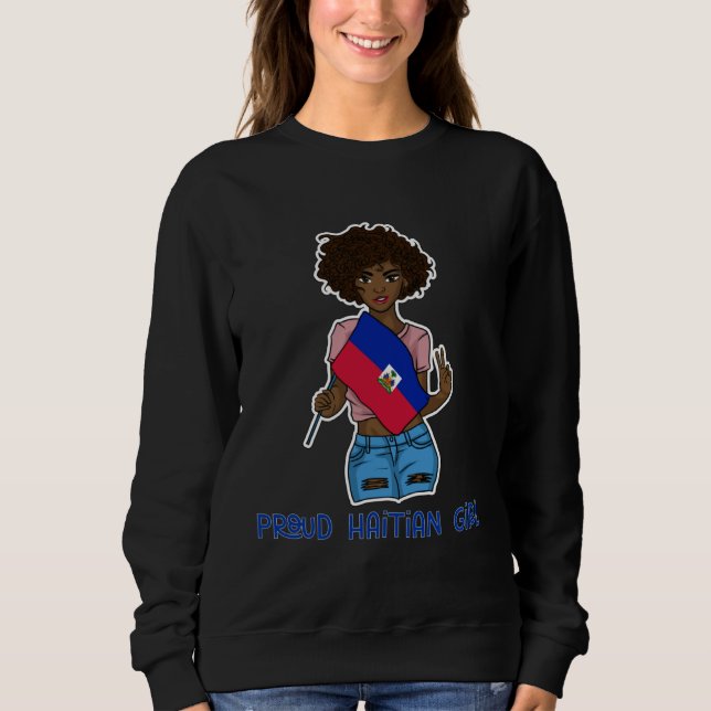 Sudadera Haiti Haitian Flag Day Proud Woman Ayiti Girl  21 (Anverso)
